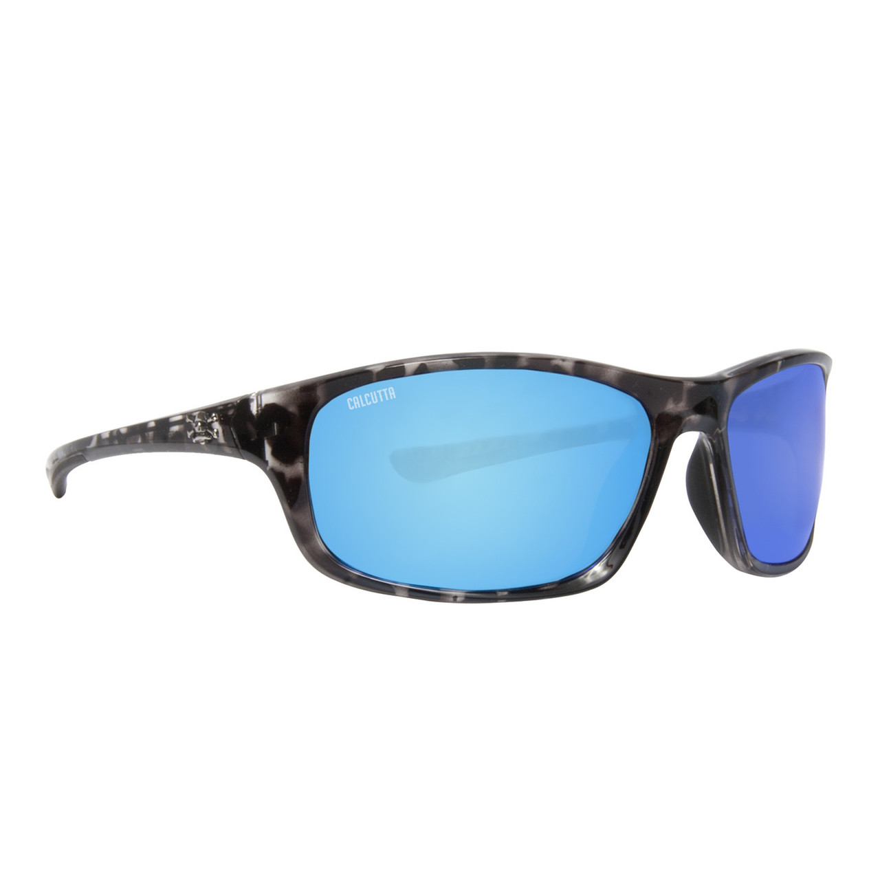 Calcutta Nautilus Sunglasses Black tortoise Frame Blue Mirror Lens